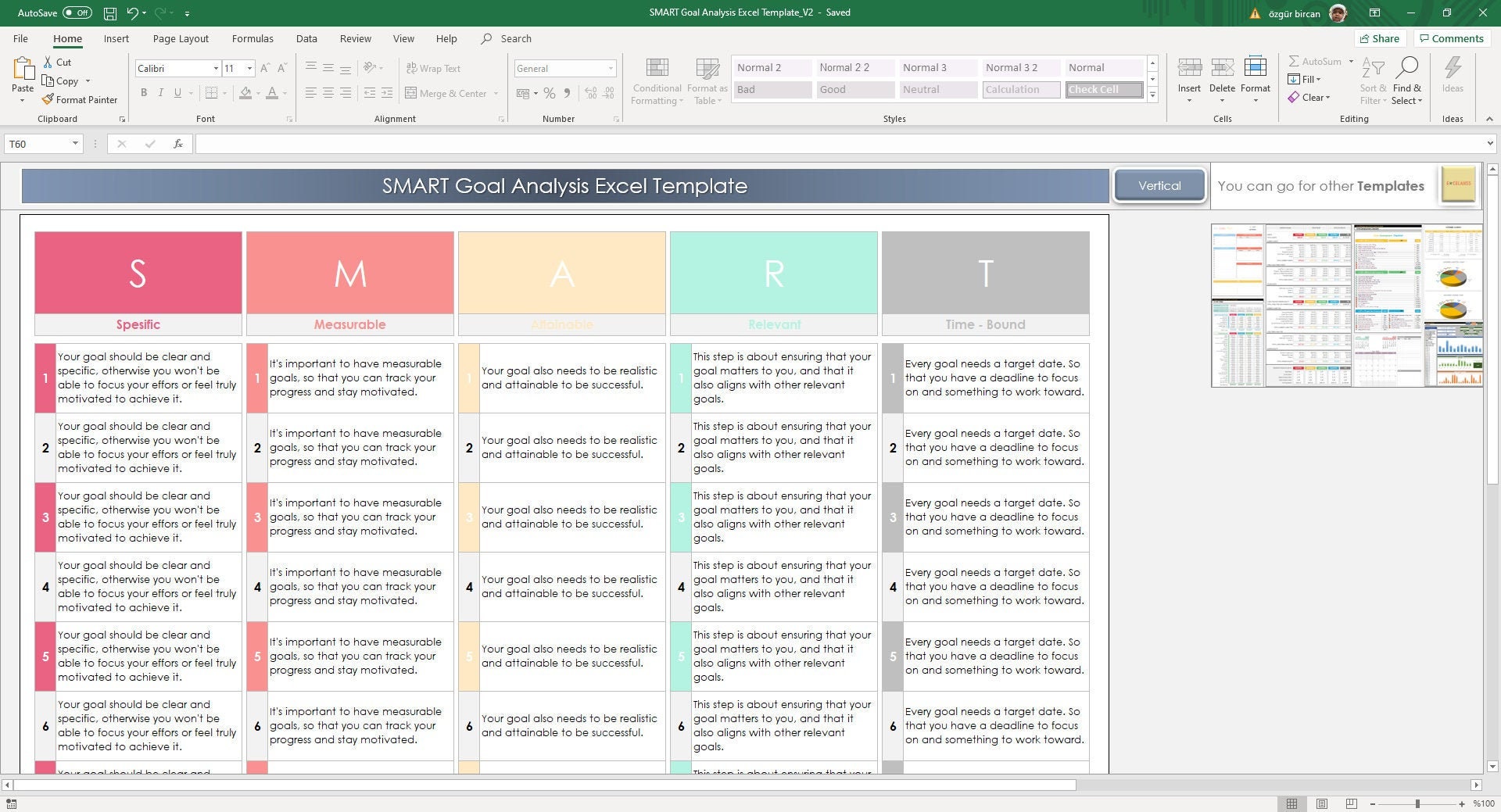 smart-goal-analysis-excel-template-smart-goal-setting-etsy