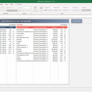 May include: A spreadsheet template for landlords to track their income and expenses. The spreadsheet is divided into two sections: "Incomes" and "Expenses". The "Incomes" section includes columns for "Income Category", "Paying", "Amount", and "Date". The "Expenses" section includes columns for "Expense Category", "Expense Description", "Amount", and "Date". The spreadsheet also includes a "Cashflow" section.