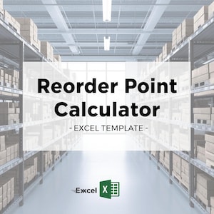 Reorder Point Calculator Excel Template: Inventory Stock Control with Automatic Calculations