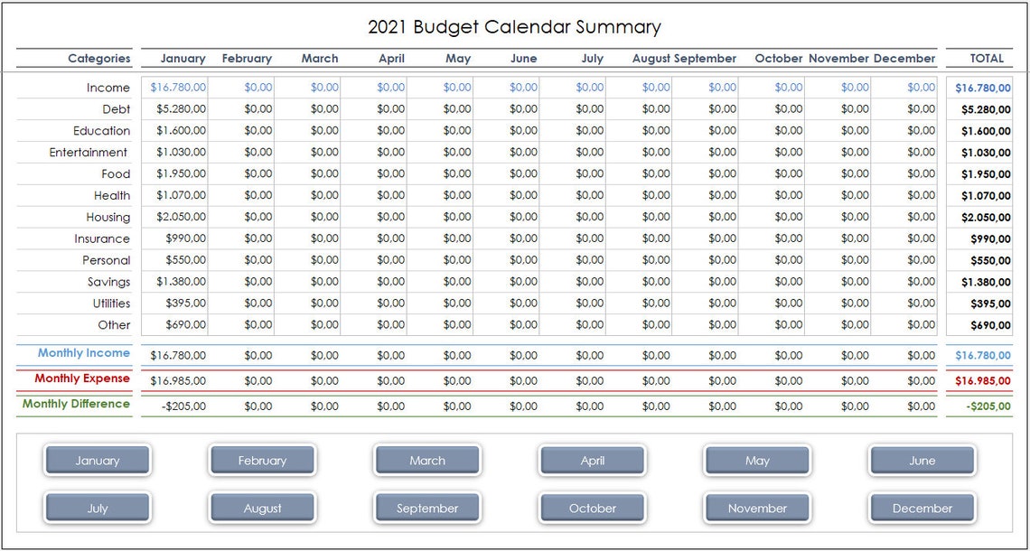 2021 budget planner printable 2021 budget planner printable