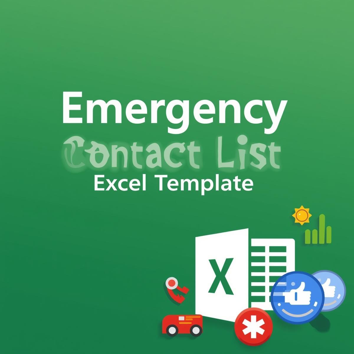緊急連絡先リスト Excel テンプレート: 印刷可能な家族および