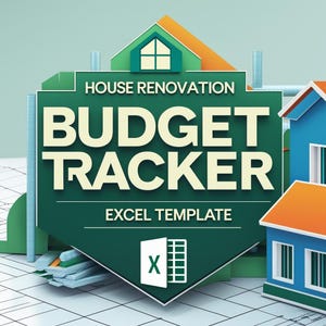 Modèle Excel de budget de rénovation domiciliaire : planificateur de rénovation (téléchargement numérique)