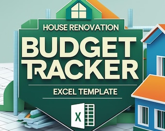 Home Remodel Budget Excel Template: Renovation Planner (Digital Download)