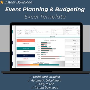 イベント計画と予算作成のためのExcelテンプレート - タスク、ベンダー、予算追跡