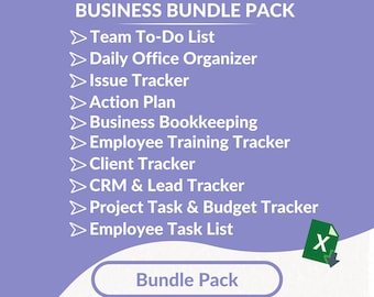 Excel Templates: Business Planner Bundle (Printable Spreadsheet)