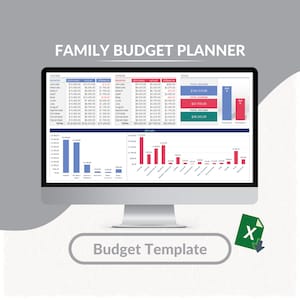 Family Budget Planner: Excel Template, Household Tracker (Digital Download)