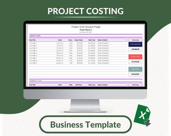 job costing excel template