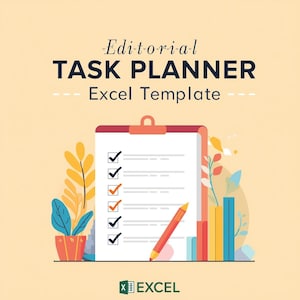 Editorial Task Planner: Content Calendar Excel Template