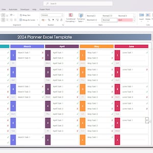 2025 Calendar & Planner Excel Template - Etsy