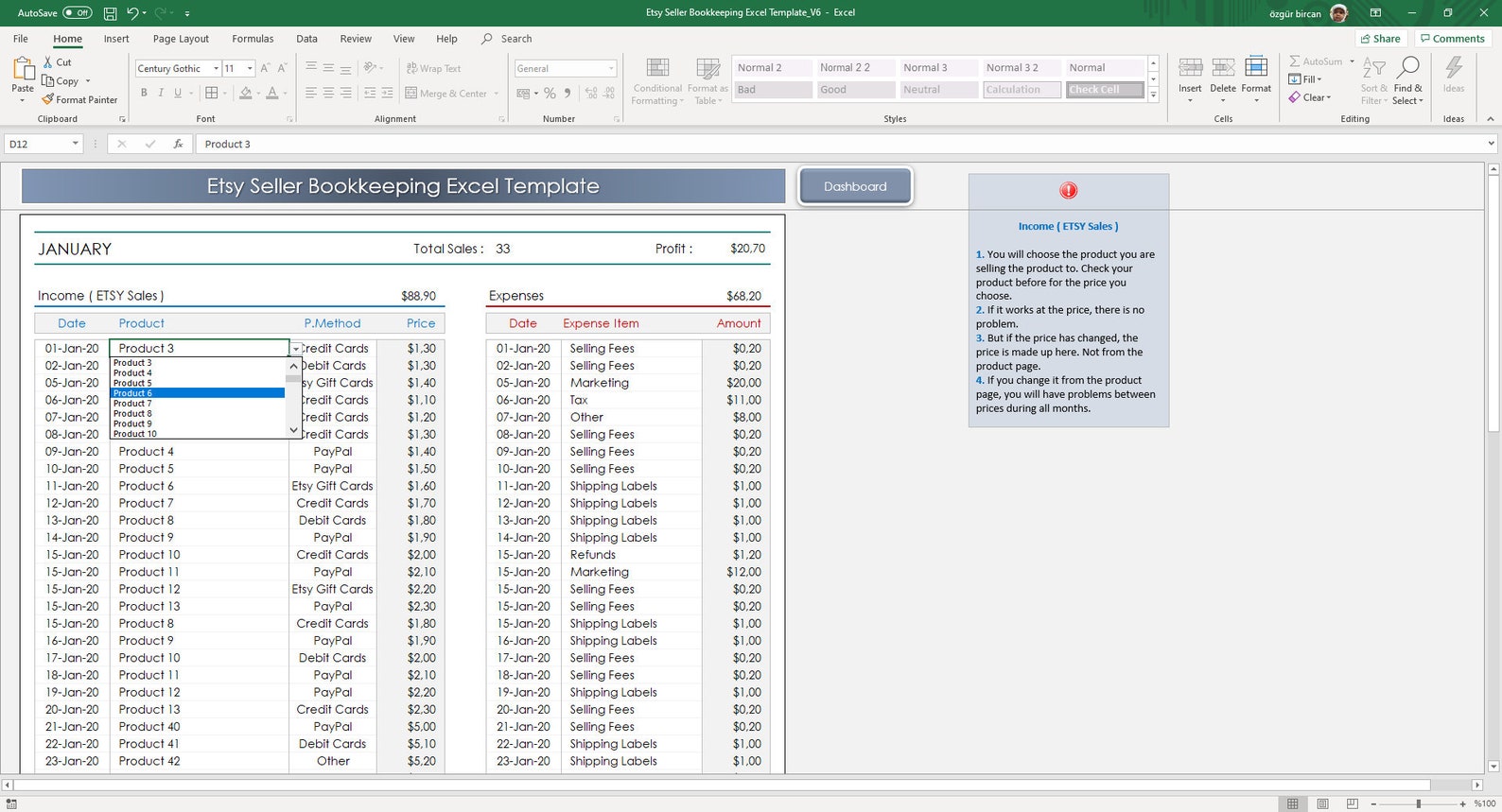 Etsy Seller Bookkeeping Excel Template ETSY Sales Planner Etsy Etsy Seller Bookkeeping Excel Template ETSY Sales Planner Etsy