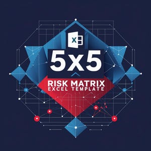 5x5 Risk Matrix Excel Template: Risk Assessment Tracker (Digital Download)