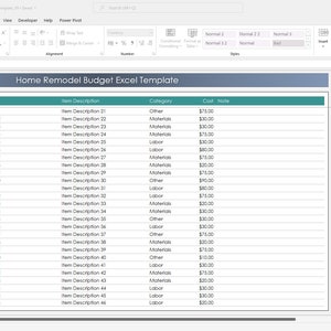 Home Remodel Budget Excel Template 
DIY Budget Planner 
Home Renovation Budget Spreadsheet 
Budget Worksheet For Home Renovation 
Home Remodeling Expenses Tracker 
Home Renovation Cost Estimator 
Remodeling Budget Spreadsheet