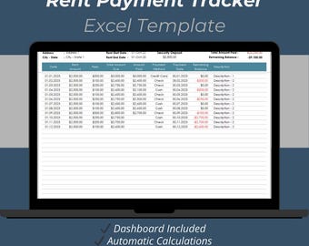 Landlord Rent Payment Tracker Excel Template – Property Income Management Spreadsheet