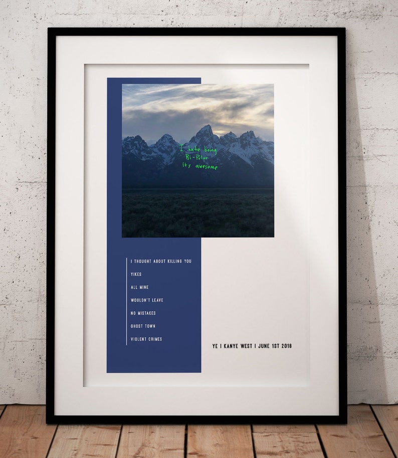 Kendrick Lamar DAMN Poster Rap Album Cover Music Art Print 12x12/" 24x24/" 32x32/"