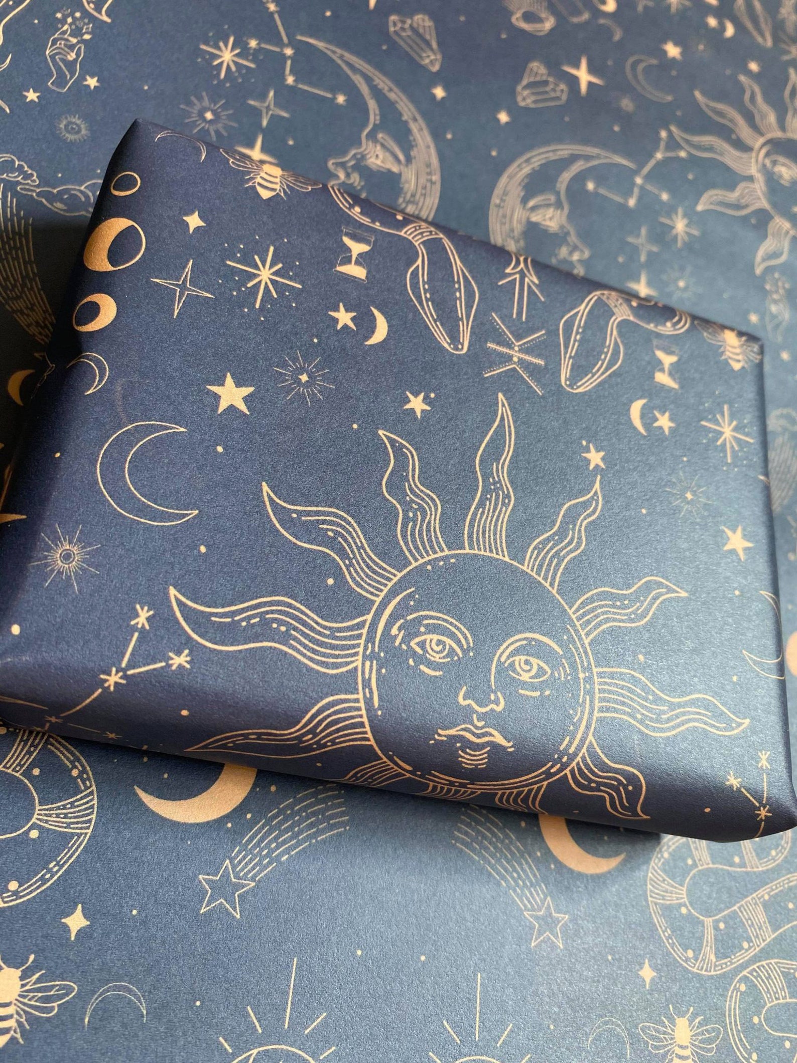 Sun and Moon Celestial A2 Wrapping Paper Sheet Sun Signs / | Etsy UK