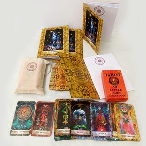 Tarot der kleinen Sonnen Deck & A5 Notizbuch für Lesungen