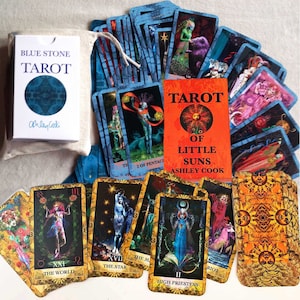 Paquete de barajas de Tarot Blue Stone y Little Suns