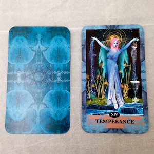 Einzelne Blaue Stein Tarotkarte Ersatz