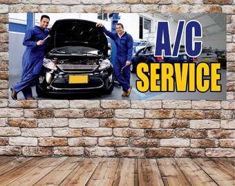 A/C Service FULL COLOR Advertising Vinyl Banner Flag Sign Many Sizes