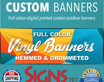 36" x 84" Full Color Custom Banner High Quality Vinyl