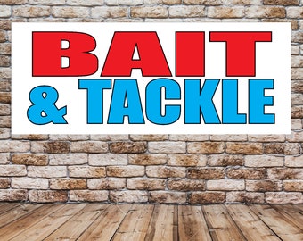 Bait & Tackle FULL COLOR Advertising Vinyl Banner Flag Sign Many Sizes