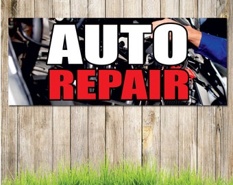 Auto Repair FULL COLOR Advertising Vinyl Banner Flag Sign Many Sizes