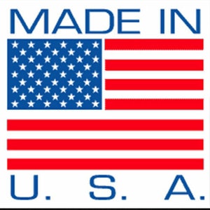 May include: Made in U.S.A. label with a red, white, and blue American flag.