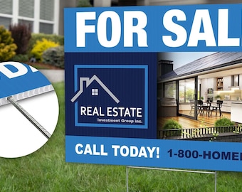 Personalized Print Yard Signs 24" x 18" Two side print-UV Print - NO frame or stakes included Free shipping