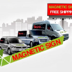 2- 12&quot;x 18&quot; Custom Car Magnets Magnetic Auto Truck Sign