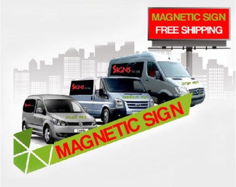 2- 24"x 24" Custom Car Magnets Magnetic Auto Truck Sign