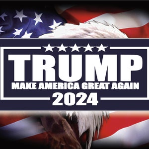 Donald Trump/Make America Great Again/Campagna 2024 Adesivo/Decalcomania/Impermeabile 2,5" x 6" SPEDIZIONE GRATUITA