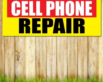 Cell Phone Repair COLOR Advertising Vinyl Banner Flag Sign Many Sizes