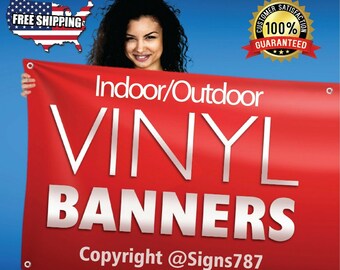4' x 8' Custom Vinyl Banner 13oz Full Color - Free Design Included
