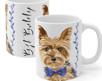 Yorkshire Terrier – Designer Mug | Dog Mug | Mug for Dog Lovers | White Mug | DOG HOTEL Collection | Watercolor Design | Yorkshire Mug