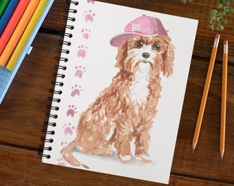 Quaderno con adorabile cagnolino Cavapoo – Collezione Hotel per cani