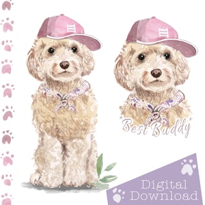 Cockapoo – Digitaler Download | Hundeportrait | Cockapoo Print zum Herunterladen | &quot;Dog Hotel&quot; Kollektion | Cockapoo Druckbare | Sofort Download