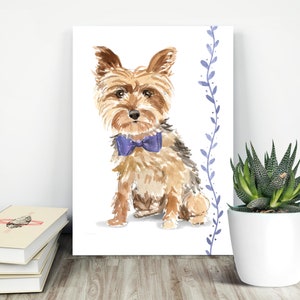 Yorkshire Terrier – Digital Download | Dog Portrait | Yorkshire Portrait | Yorkshire Printable | Instant Download | Terrier Watercolor