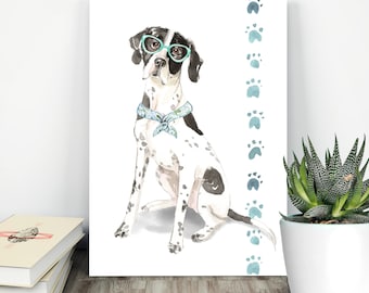 English Pointer – Digital Download | Dog Portrait | Pointer Portrait | English Pointer Printable | Instant Download | Pointer Watercolor