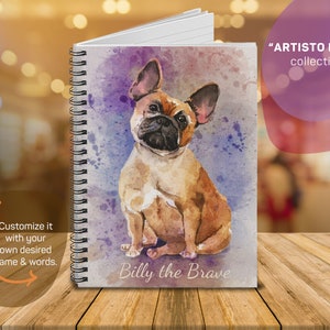 French Bulldog – Notebook | Optional Personalization | Frenchie Design | Spiral Notebook | Journal for Dog Lovers | Dog Notebook fr1