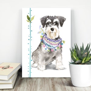 Mini Schnauzer – Digital Download | Dog Portrait | Mini Schnauzer Design | Mini Schnauzer Printable | Printable Dog Art, Gifts for her, ms1
