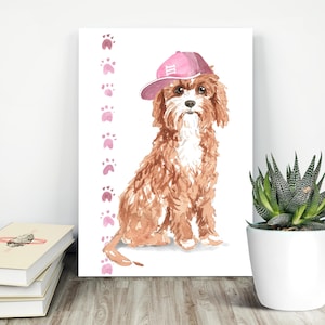 Cavapoo – Digital Download | Dog Portrait | Cavapoo Portrait | Cavapoo Printable | Instant Download | Cavadoodle Portrait