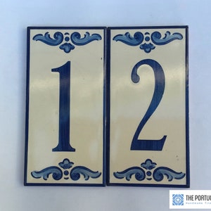 House Number Sign Traditional Portuguese Blue Tiles / Ref. 054