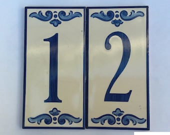 House Number Sign Traditional Portuguese Blue Tiles / Ref. 054