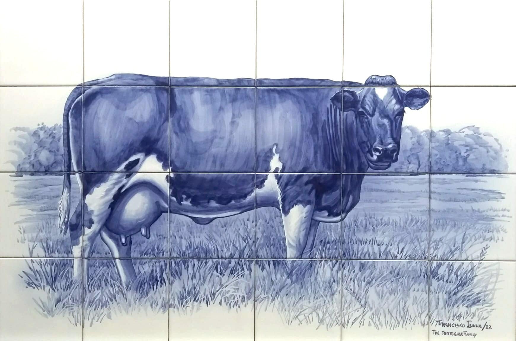 Tiles Art / Tiles Mural / 6x6 Tile / Cow Portuguese Tiles - Etsy