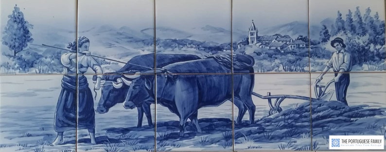 Cows - Animals Tile Mural #1 Cows - Animals Tile Mural #1