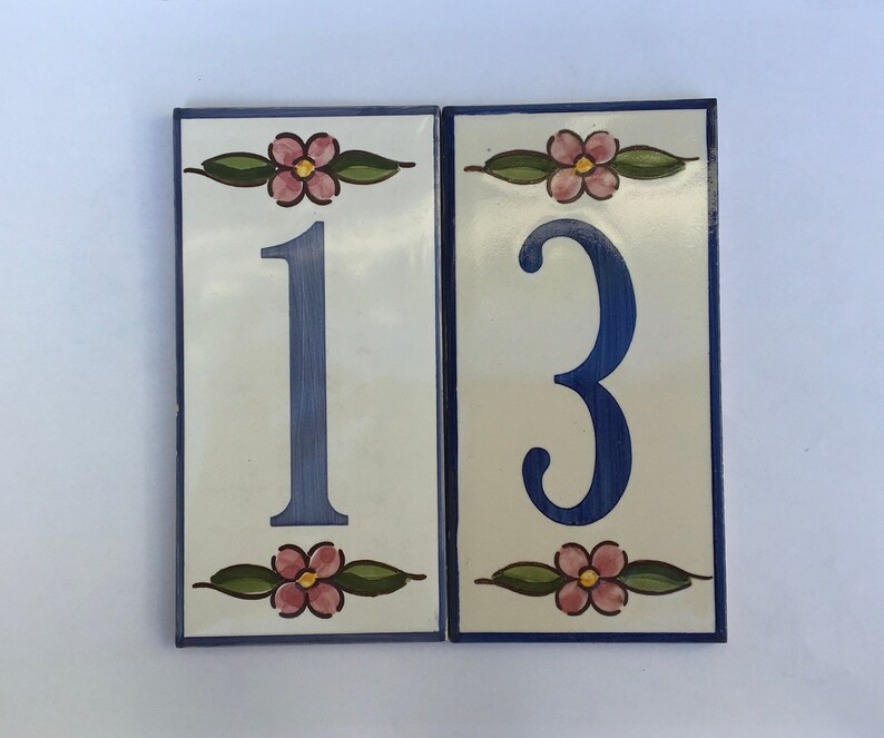 House Number Sign Traditional Portuguese Blue Tiles / Portuguese Tiles