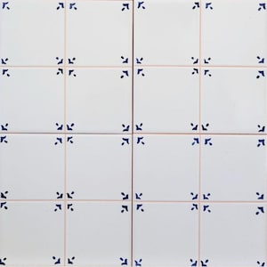 Azulejos portugueses pintados a mano / Salpicadero de cocina azul tradicional / Patrón de azulejos portugueses