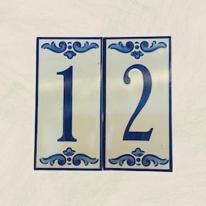 House Number Sign Traditional Portuguese Blue Tiles / Ref. 054
