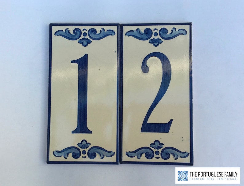 House Number Sign Traditional Portuguese Blue Tiles / Portuguese Tiles