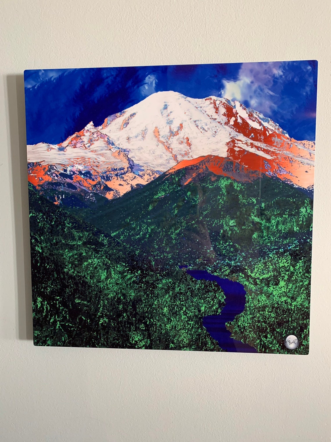 Aluminum Art Print Mount Rainier Etsy